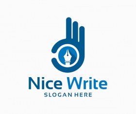 nice write logo vector