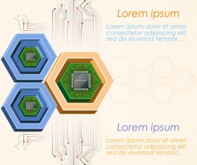 processor tech background vector