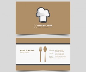 restaurant business card vector