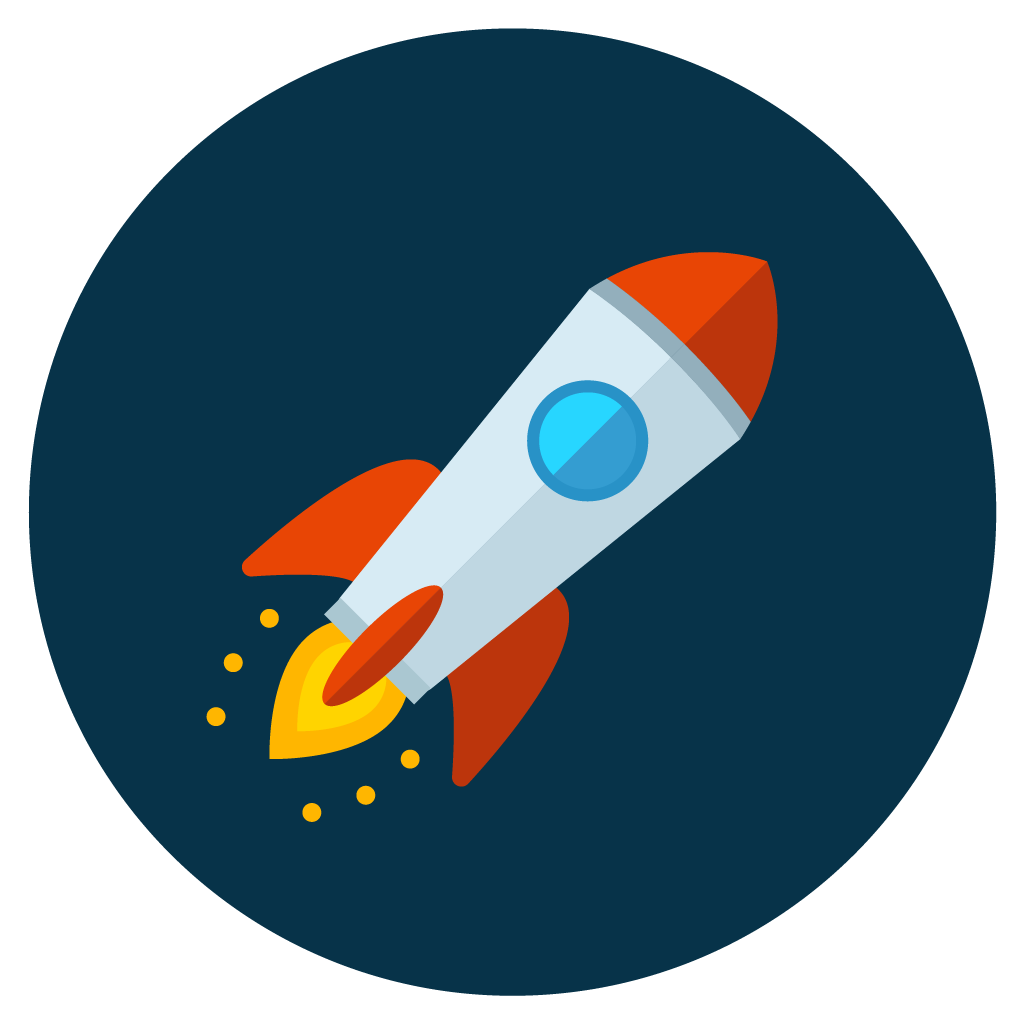 rocket icon vector