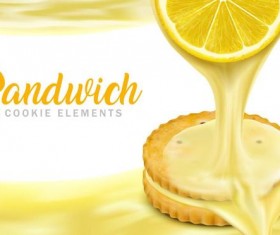 sandwich cookies vector material 01