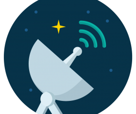 satelite radar icon vector