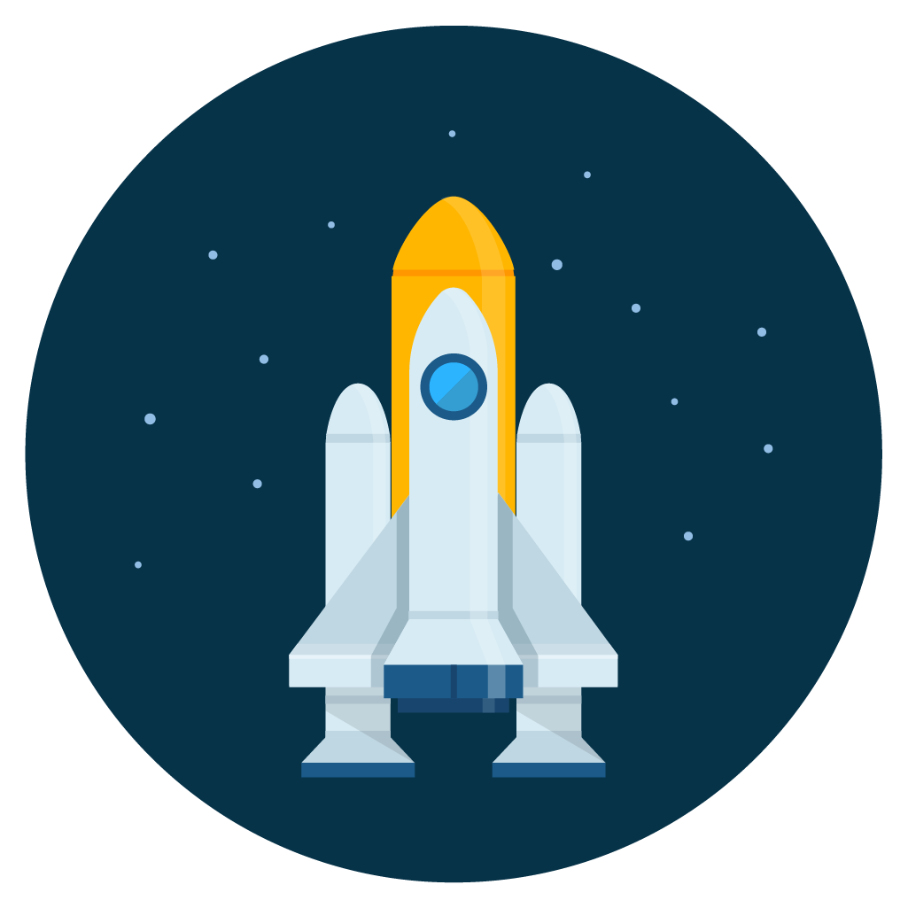 spaceship icon vector