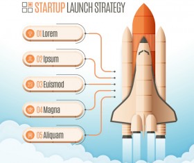 startup launch strategy infographic vector
