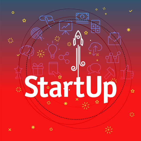 startup red bsiness background vector