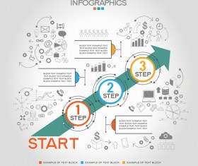 step work infographic template vector