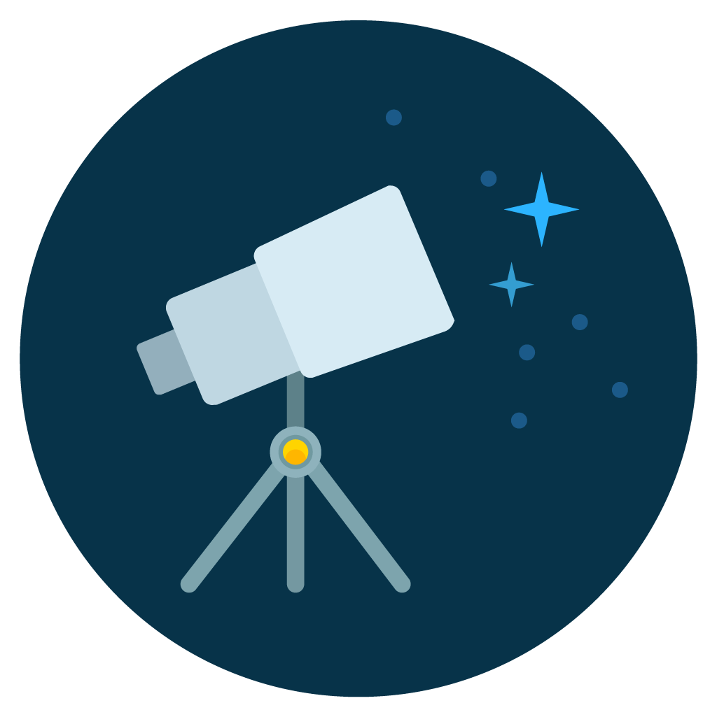 telescope icon vector