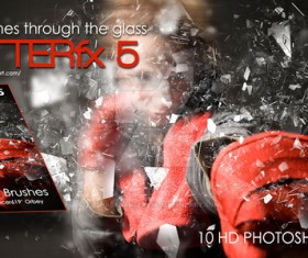 10 HD Shatter Photoshop Brushes
