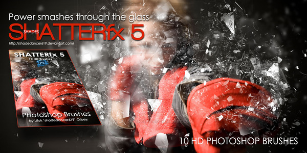 10 HD Shatter Photoshop Brushes