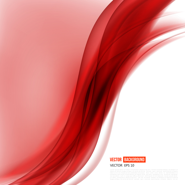 Abstract background with red lines wavy vector 02