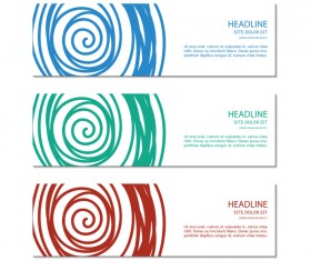Abstract modern banner template vector 02