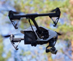 Aerial camera Stock Photo