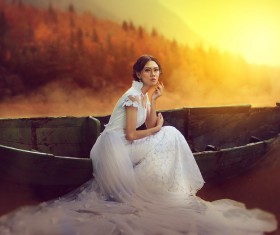 Artistic conception wedding photo Stock Photo