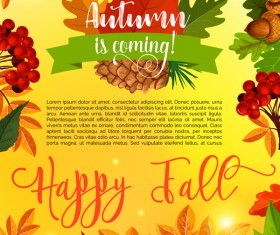 Autumn season flyer page template vector 01