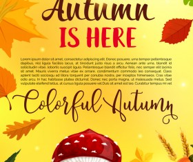 Autumn season flyer page template vector 06