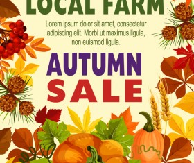 Autumn season flyer page template vector 10