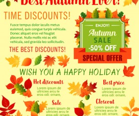 Autumn season flyer page template vector 11