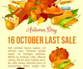 Autumn season flyer page template vector 12