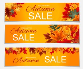 Autumn special offer banners template vector 01