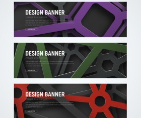 Banner with cobweb vector 02