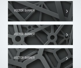 Banner with cobweb vector 04