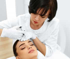 Beautician for customer beauty services Stock Photo 05
