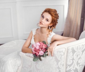 Beautiful and charming bride Stock Photo 04