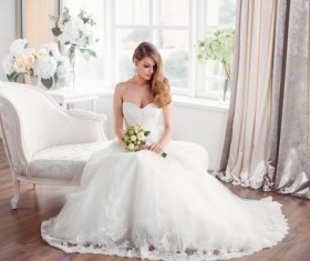 Beautiful and charming bride Stock Photo 07