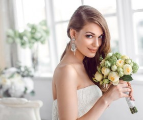 Beautiful and charming bride Stock Photo 08