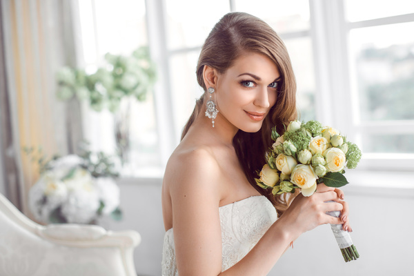 Beautiful and charming bride Stock Photo 08