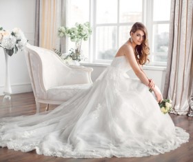 Beautiful and charming bride Stock Photo 09
