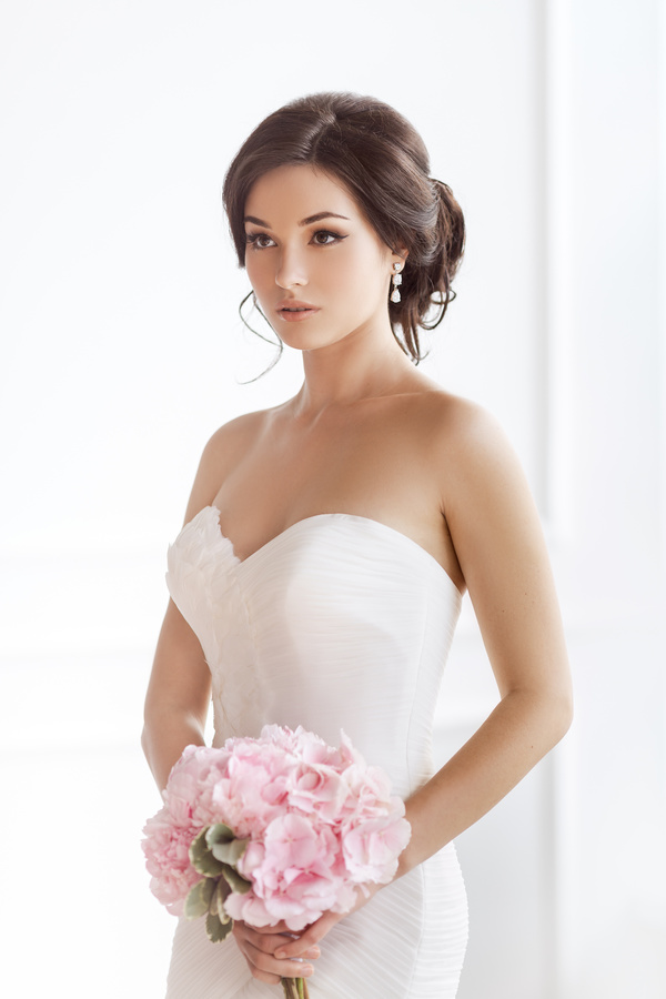 Beautiful and charming bride Stock Photo 11