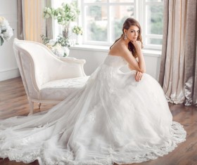 Beautiful and charming bride Stock Photo 12