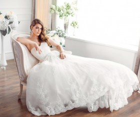 Beautiful and charming bride Stock Photo 13