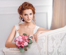 Beautiful and charming bride Stock Photo 14