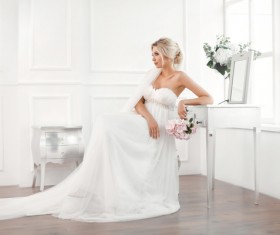Beautiful and charming bride Stock Photo 17