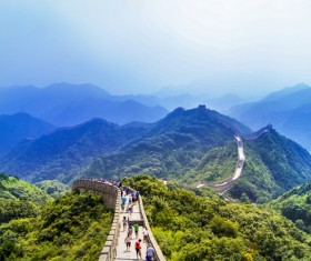 Beautiful and spectacular Great Wall of China Stock Photo