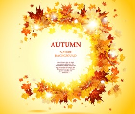 Beautiful autumn nature background vector 01
