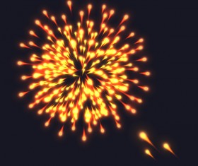 Beautiful festival fireworks effect vectors material 02