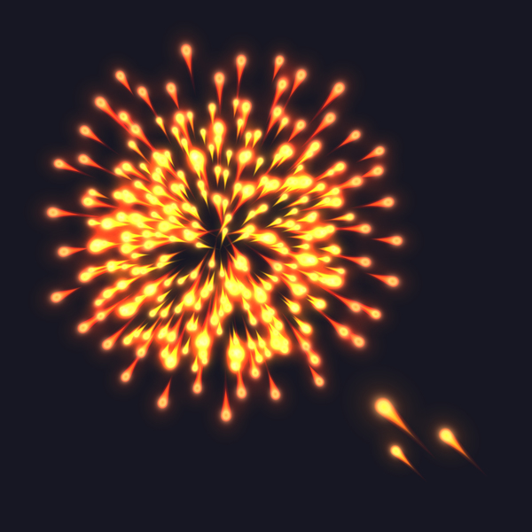 Beautiful festival fireworks effect vectors material 02