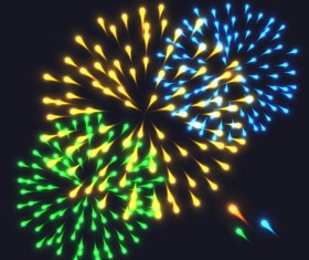 Beautiful festival fireworks effect vectors material 03