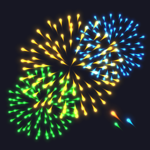 Beautiful festival fireworks effect vectors material 03