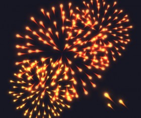 Beautiful festival fireworks effect vectors material 04