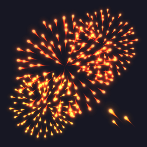 Beautiful festival fireworks effect vectors material 04