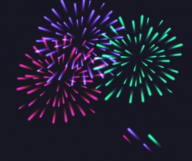 Beautiful festival fireworks effect vectors material 05