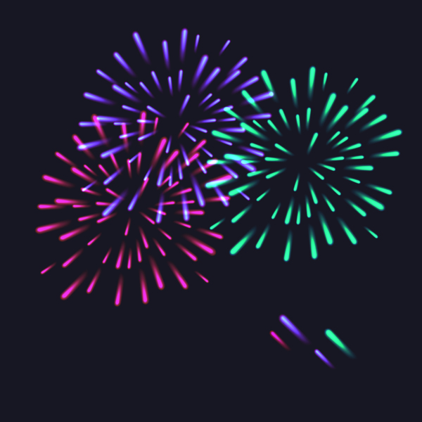 Beautiful festival fireworks effect vectors material 05