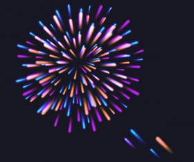 Beautiful festival fireworks effect vectors material 06