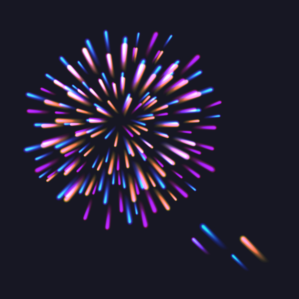 Beautiful festival fireworks effect vectors material 06