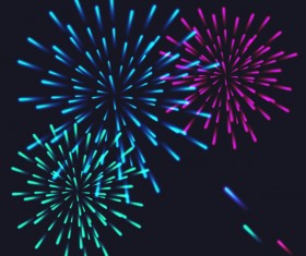 Beautiful festival fireworks effect vectors material 08