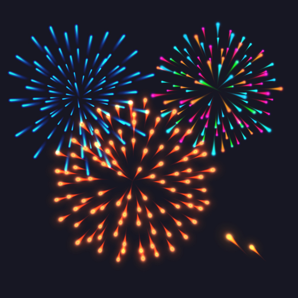 Beautiful festival fireworks effect vectors material 09